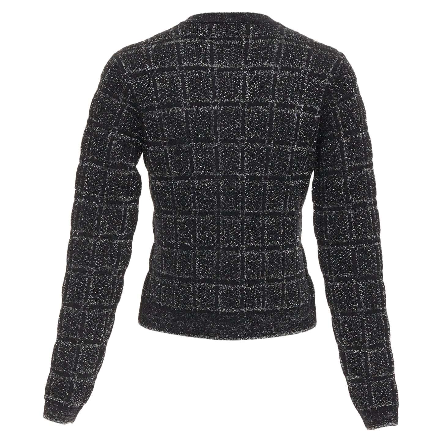 Women's Gucci metallic checked logo buttons cardigan