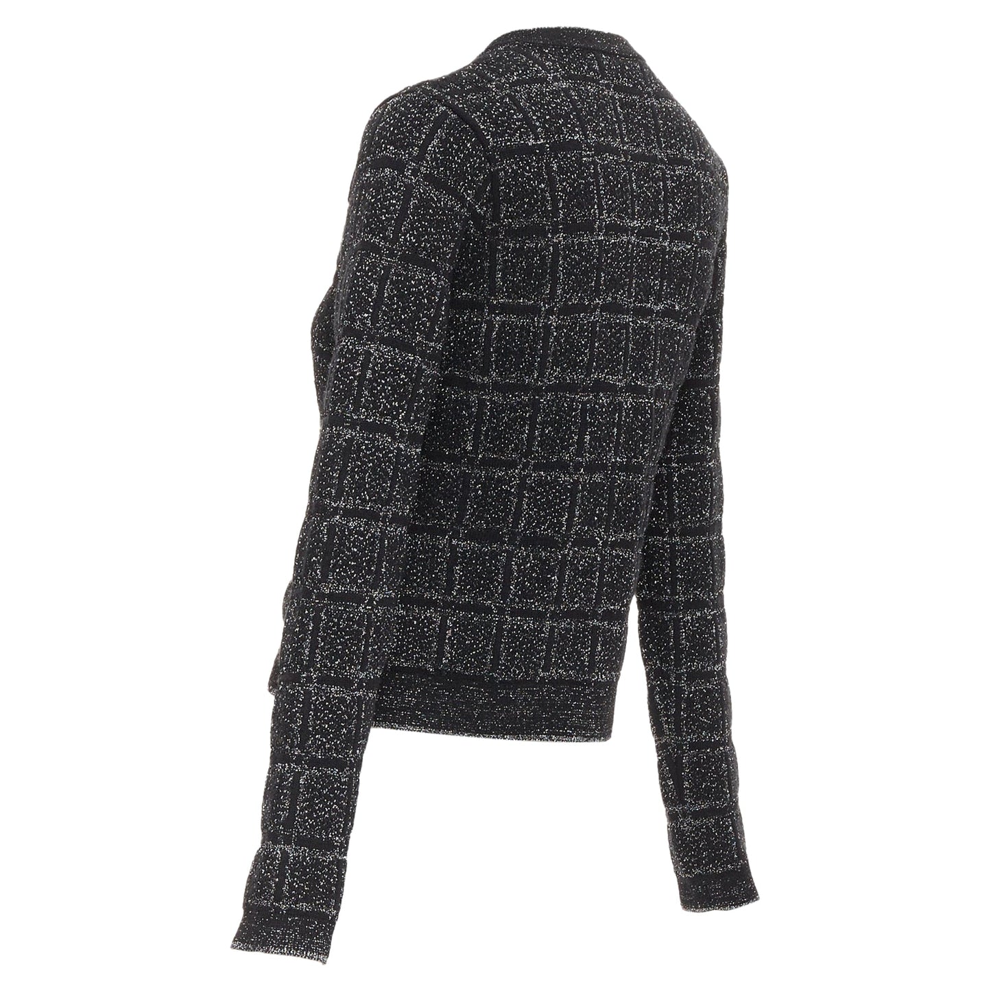 Women's Gucci metallic checked logo buttons cardigan