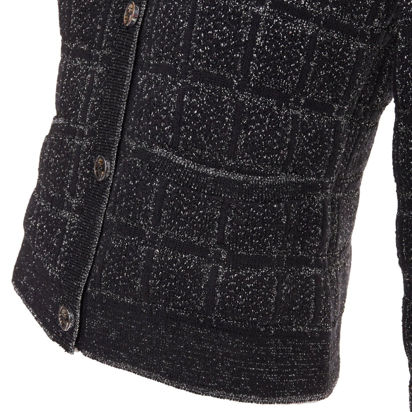 Women's Gucci metallic checked logo buttons cardigan