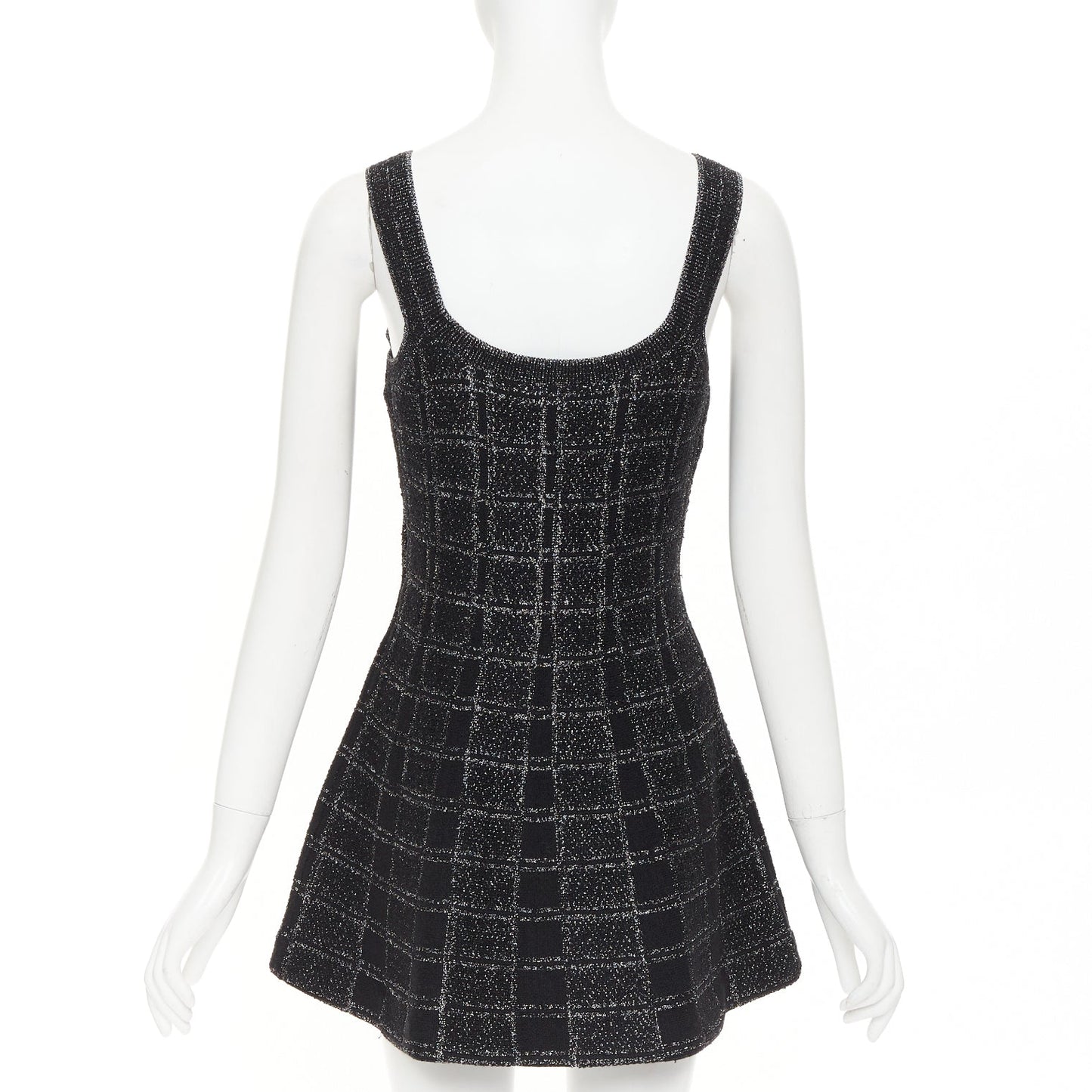 Women's Gucci lame check jacquard logo mini dress