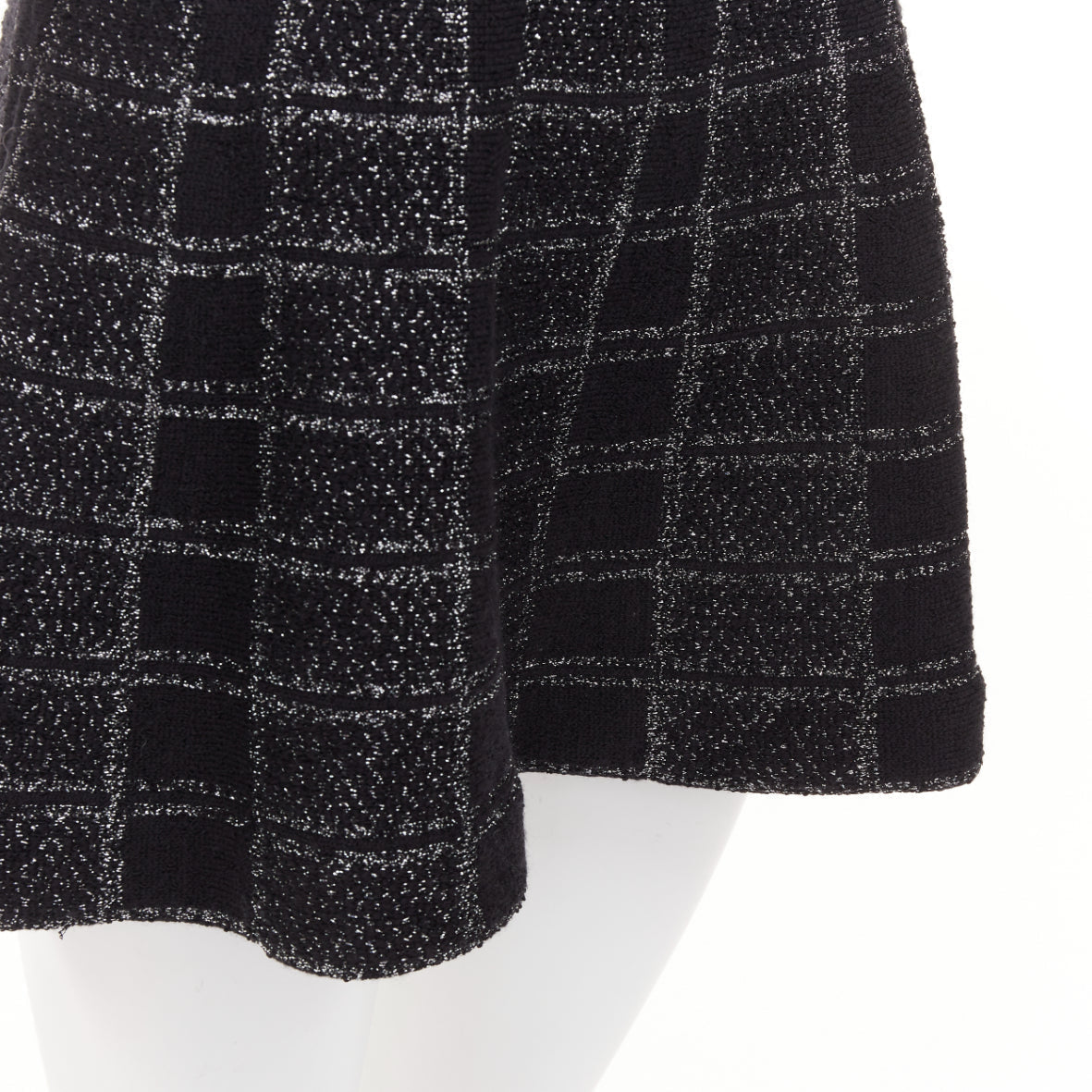 Women's Gucci lame check jacquard logo mini dress