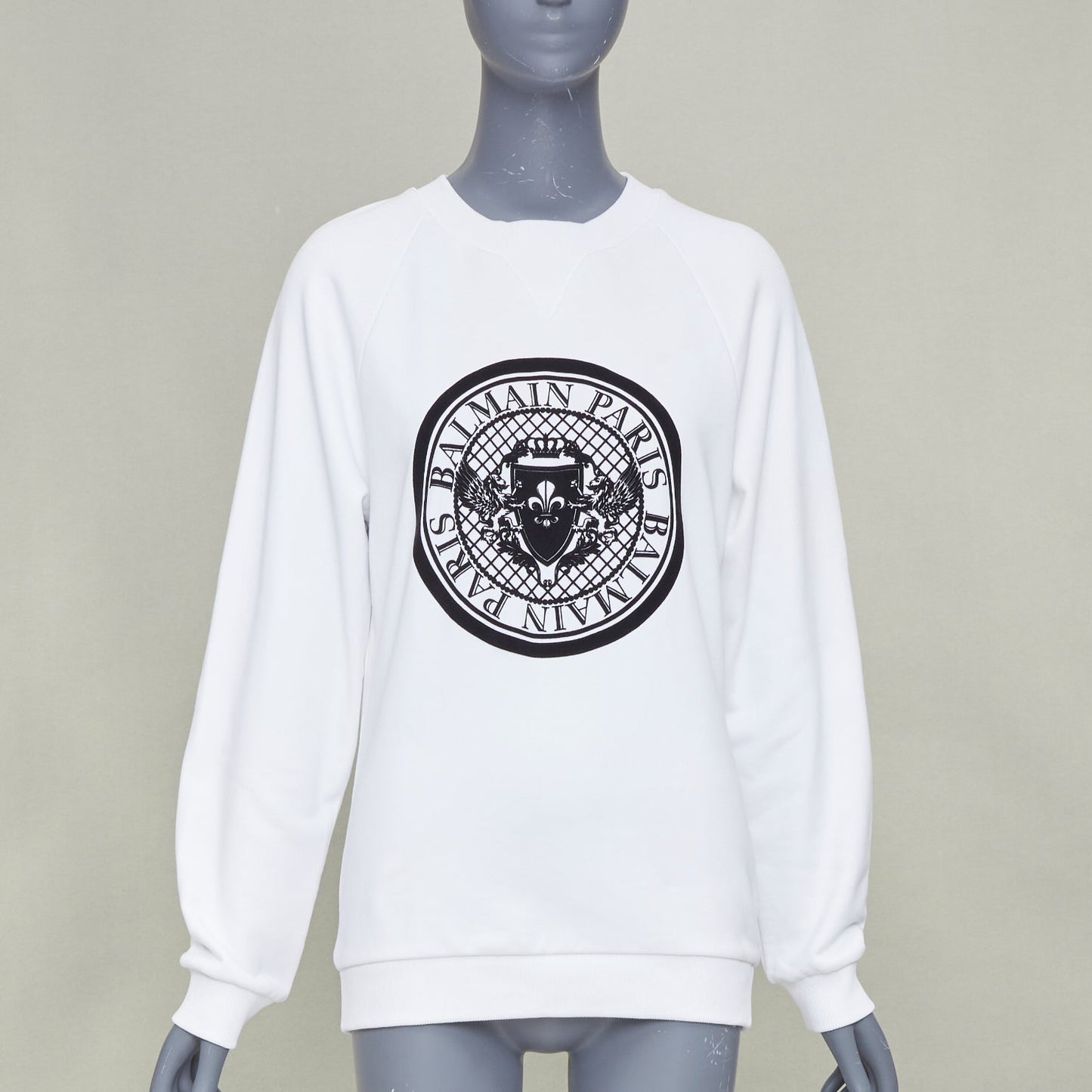 Women's Balmain cotton coin logo sweatshirt