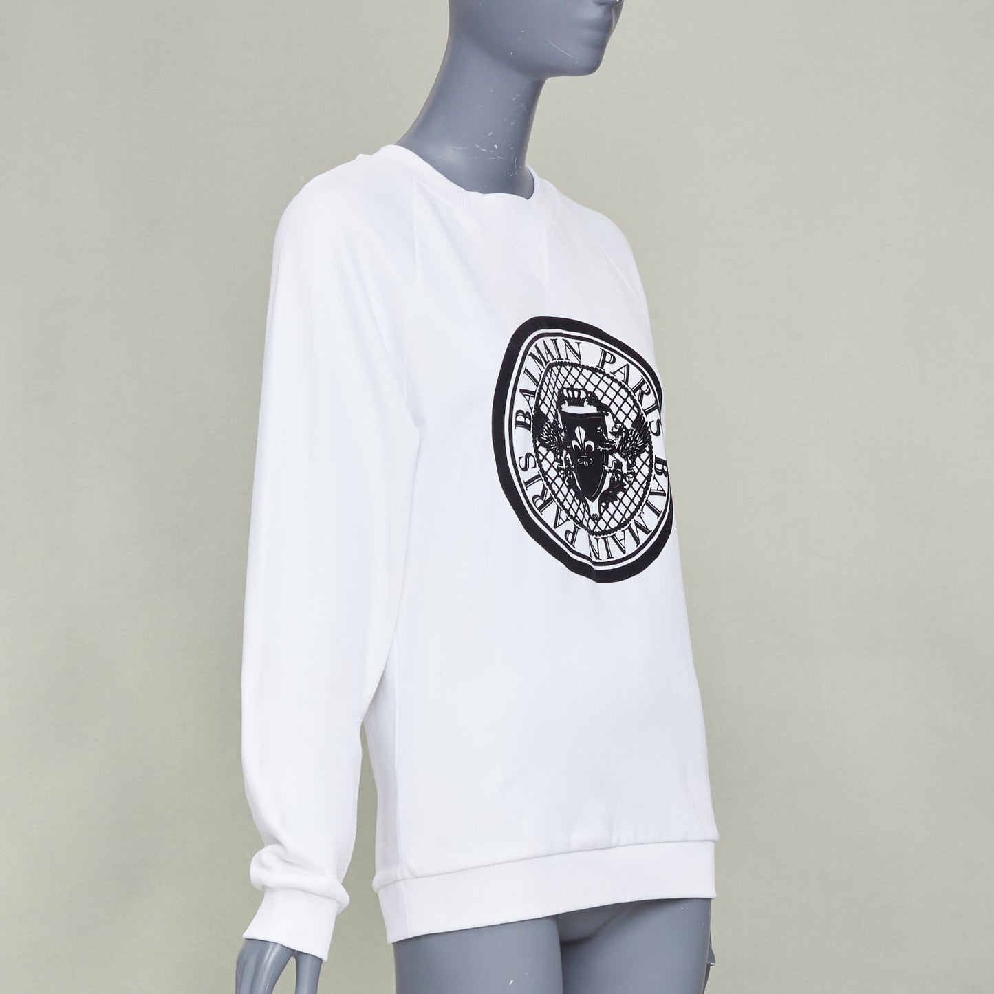 Women's Balmain cotton coin logo sweatshirt