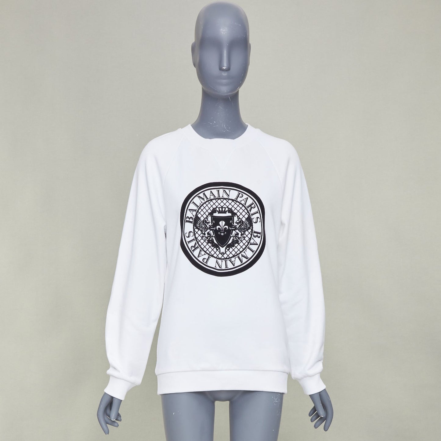 Women's Balmain cotton coin logo sweatshirt