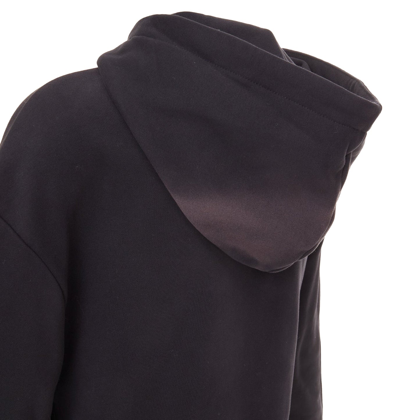 Women's Balmain cotton felt logo print side split hoodie