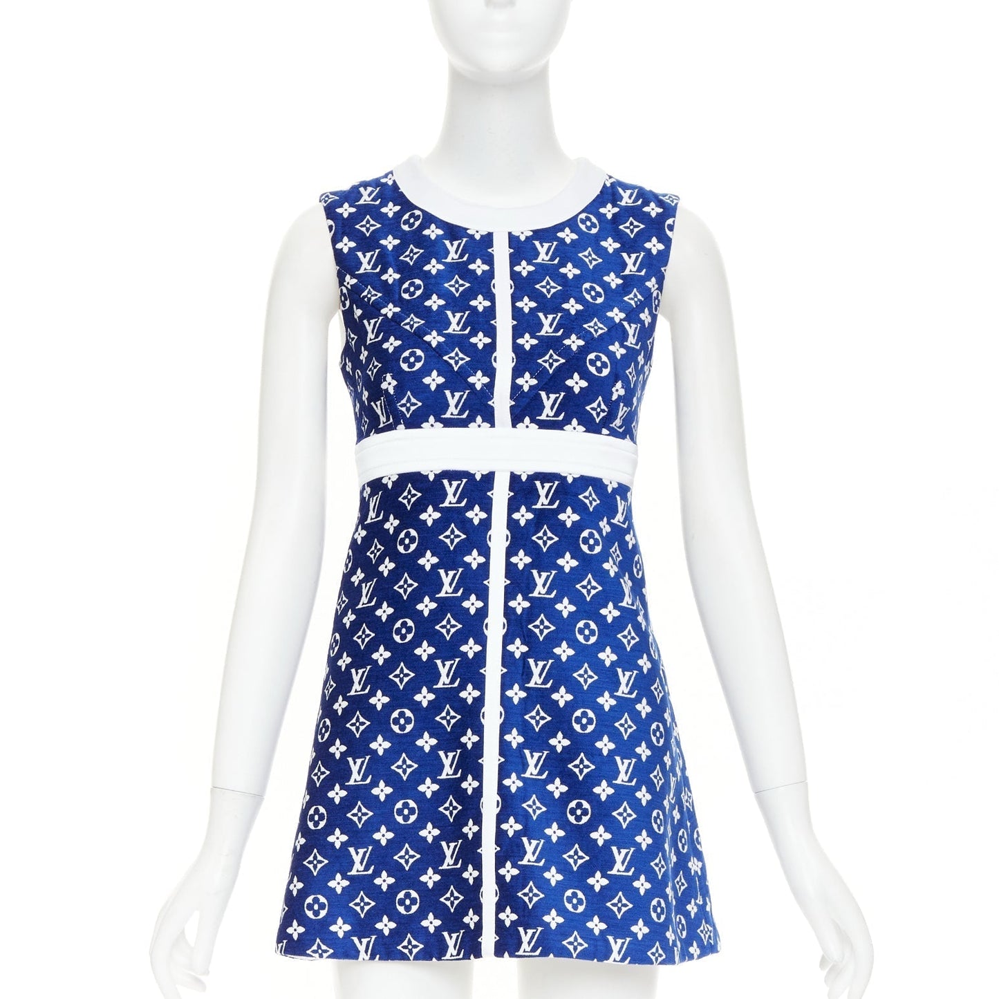 Women's Louis Vuitton Monogram jacquard knit A line dress