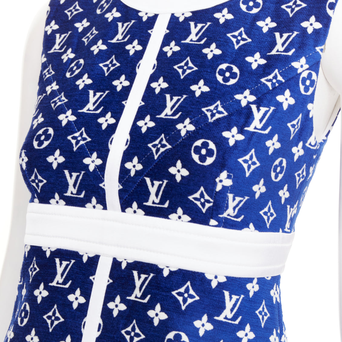 Women's Louis Vuitton Monogram jacquard knit A line dress