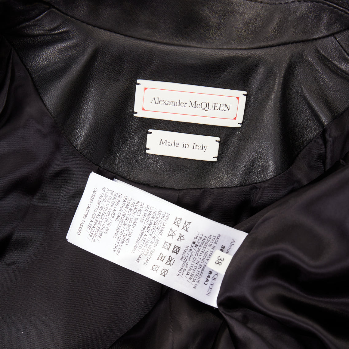 Women's Alexander McQueen leather peplum blazer jacket