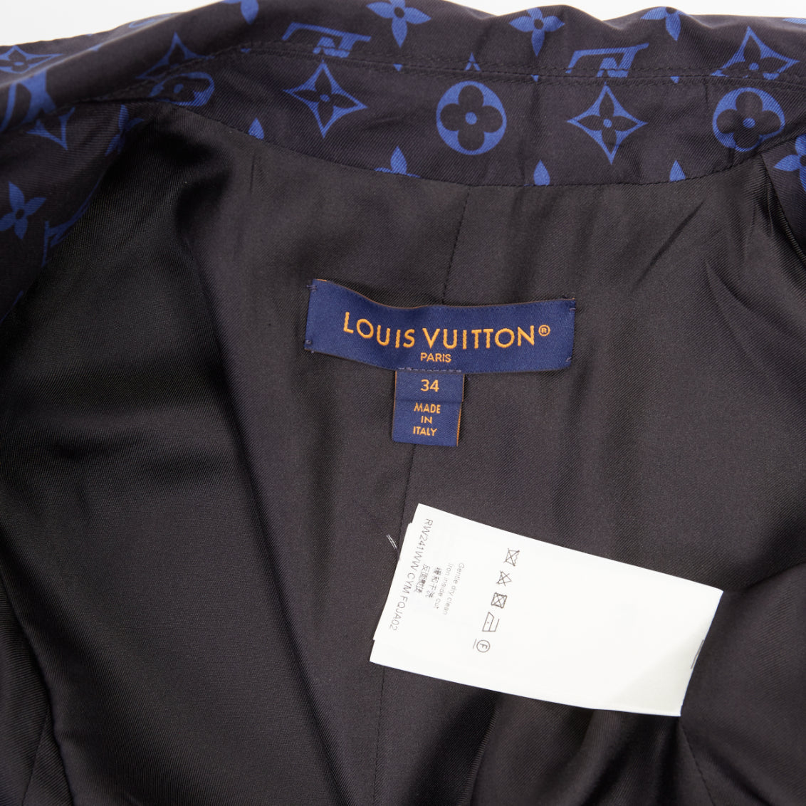 Women's Louis Vuitton lightweight silk monogram button blazer