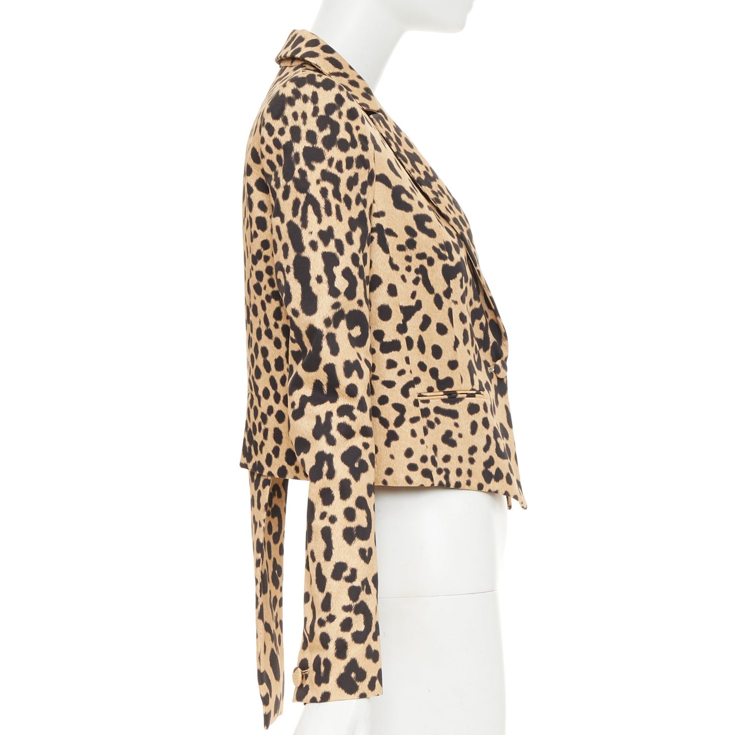 Women's Givenchy leopard paneled cotton tailcoat tuxedo blazer