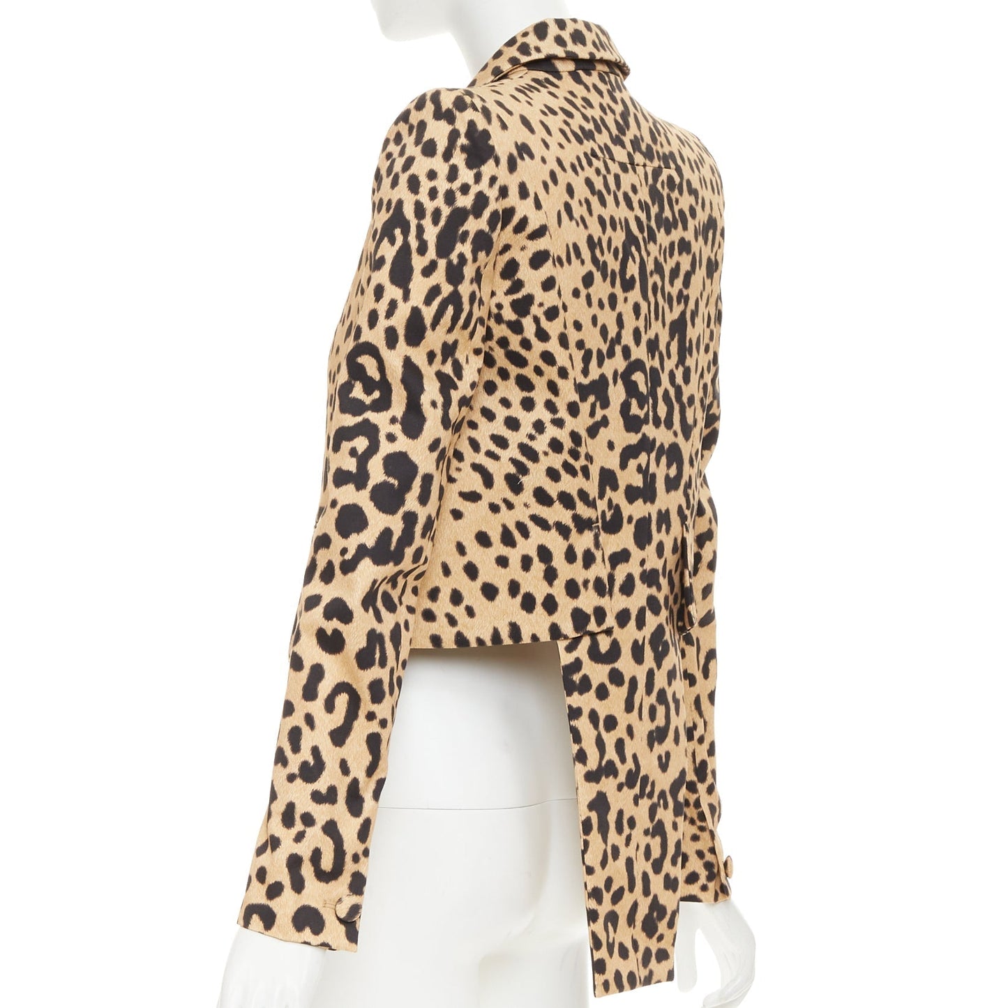 Women's Givenchy leopard paneled cotton tailcoat tuxedo blazer