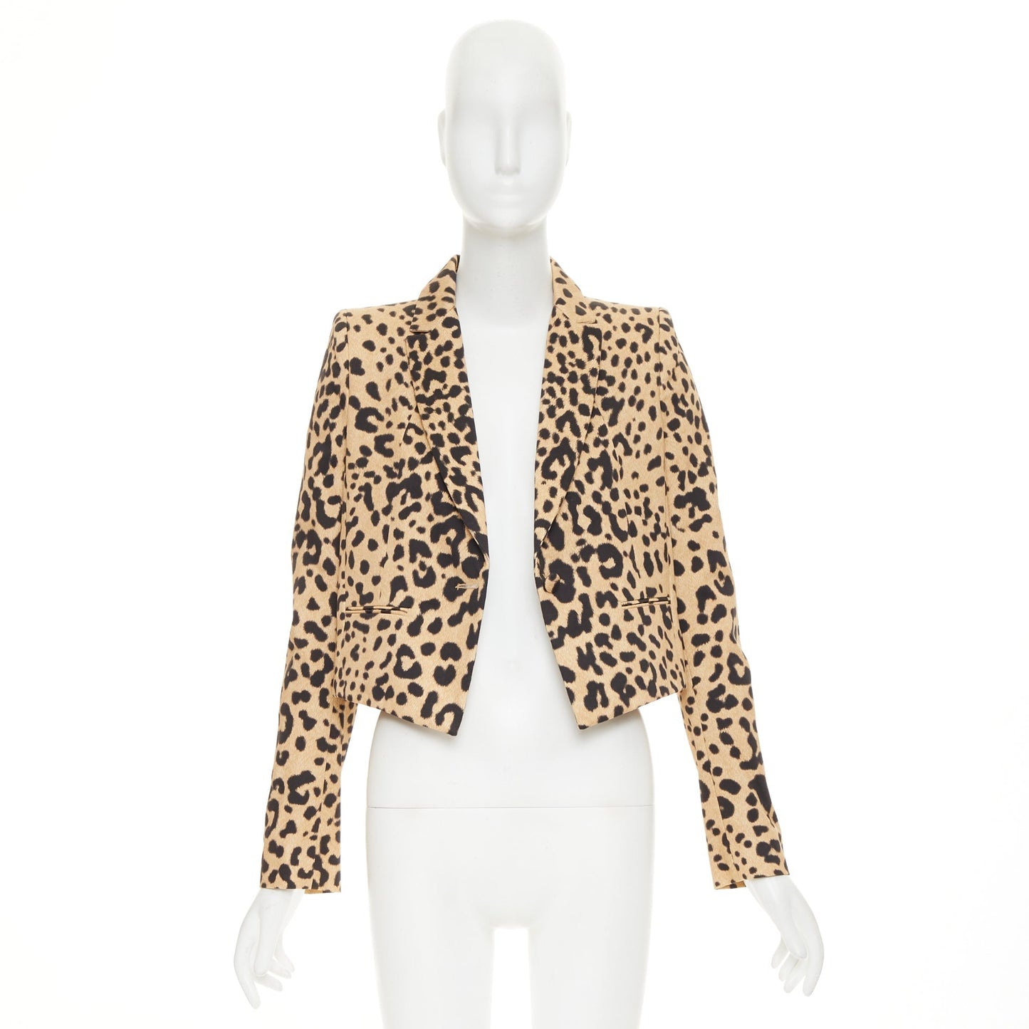 Women's Givenchy leopard paneled cotton tailcoat tuxedo blazer