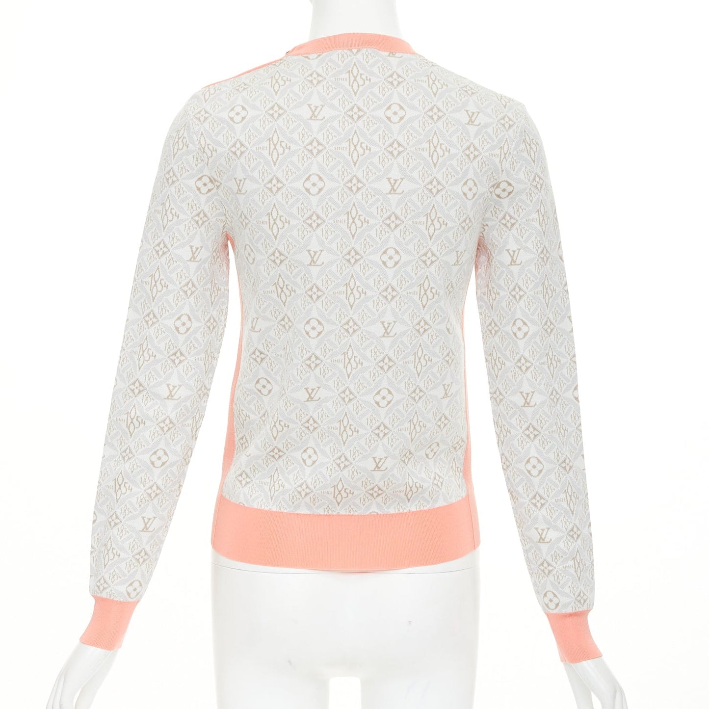 Women's Louis Vuitton monogram silk cotton jacquard sweater