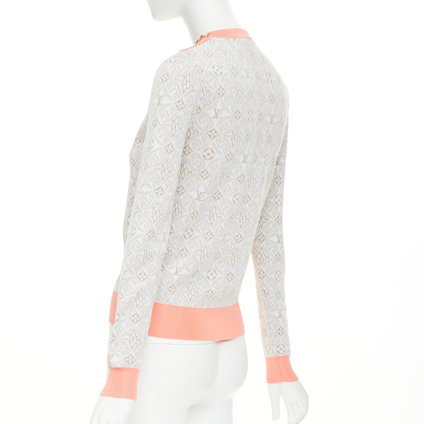 Women's Louis Vuitton monogram silk cotton jacquard sweater