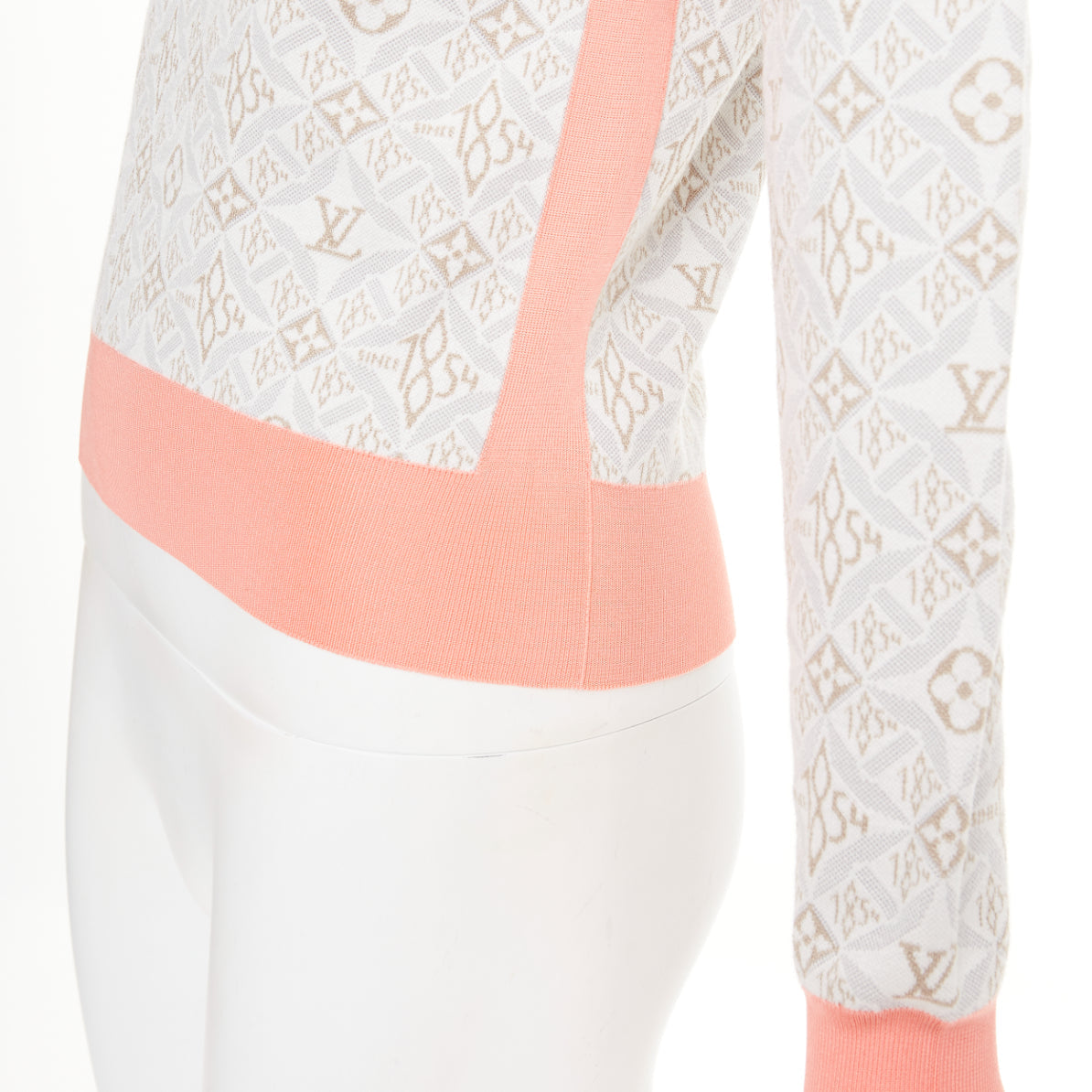 Women's Louis Vuitton monogram silk cotton jacquard sweater