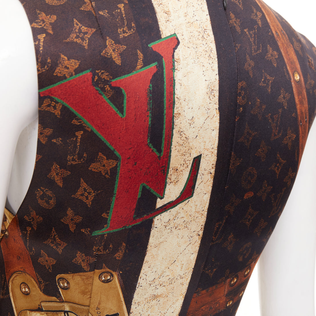 Women's Louis Vuitton Monogram LV Trunk Pleat dress