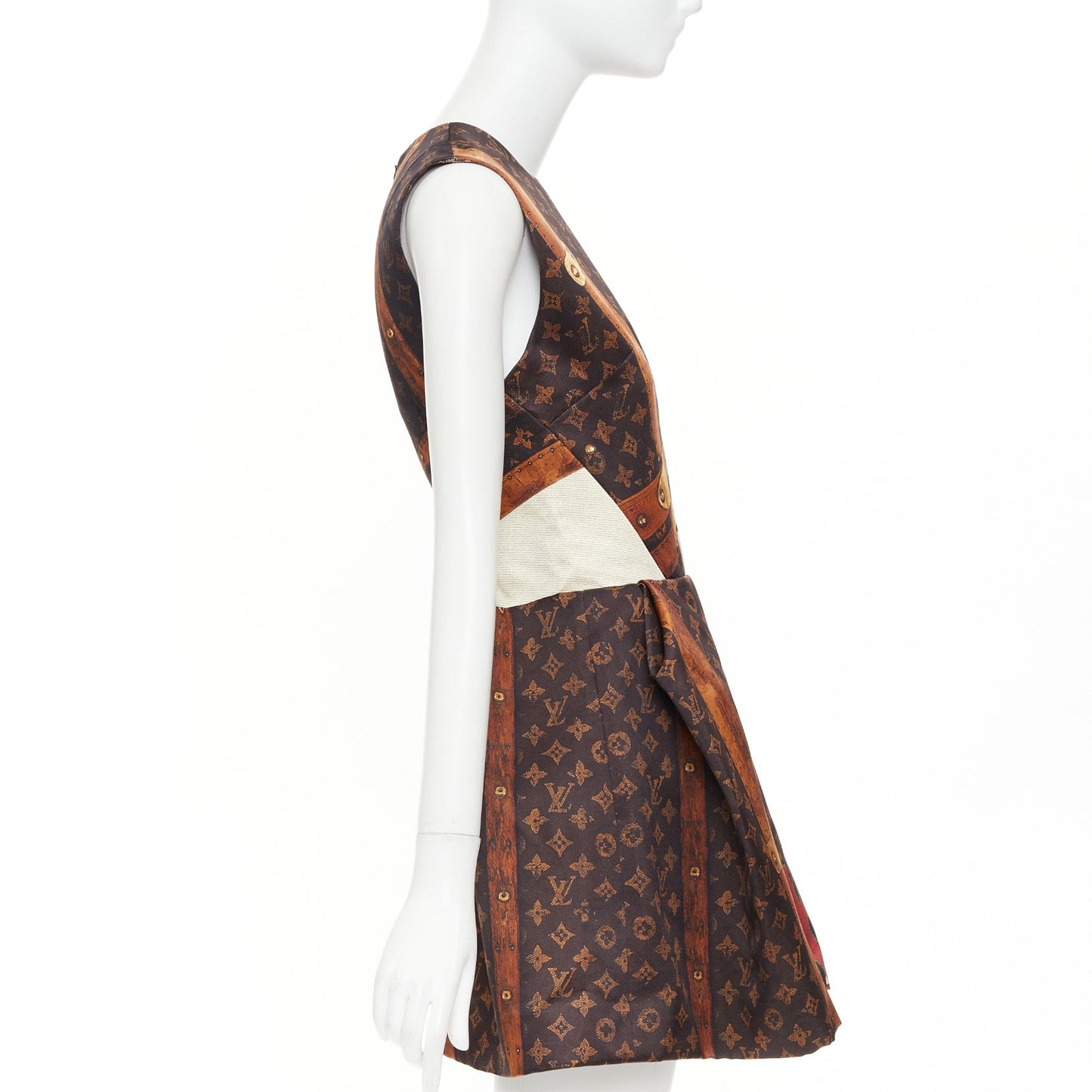 Women's Louis Vuitton Monogram LV Trunk Pleat dress
