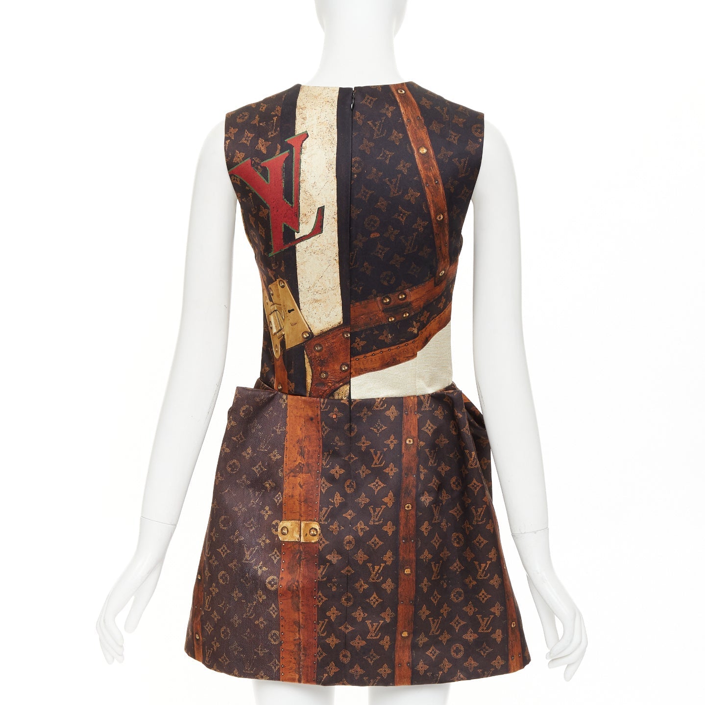Women's Louis Vuitton Monogram LV Trunk Pleat dress