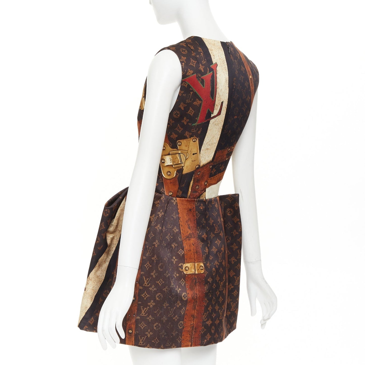 Women's Louis Vuitton Monogram LV Trunk Pleat dress