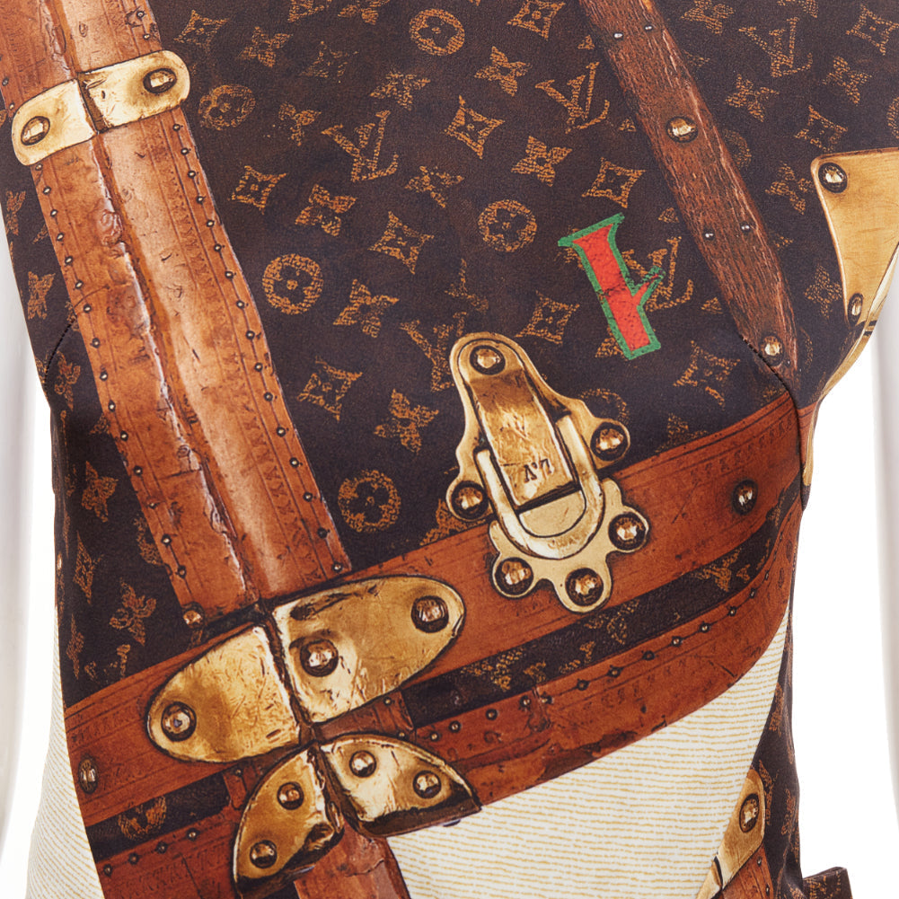 Women's Louis Vuitton Monogram LV Trunk Pleat dress