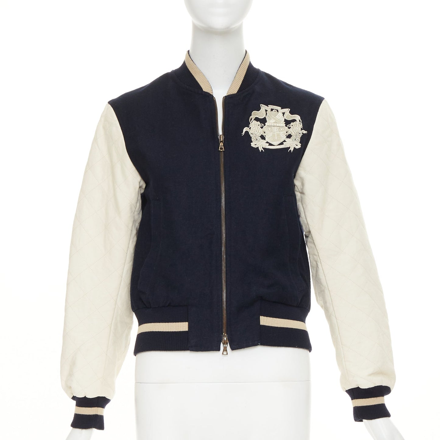 Women's Dries Van Noten embroidered linen wool bomber jacket