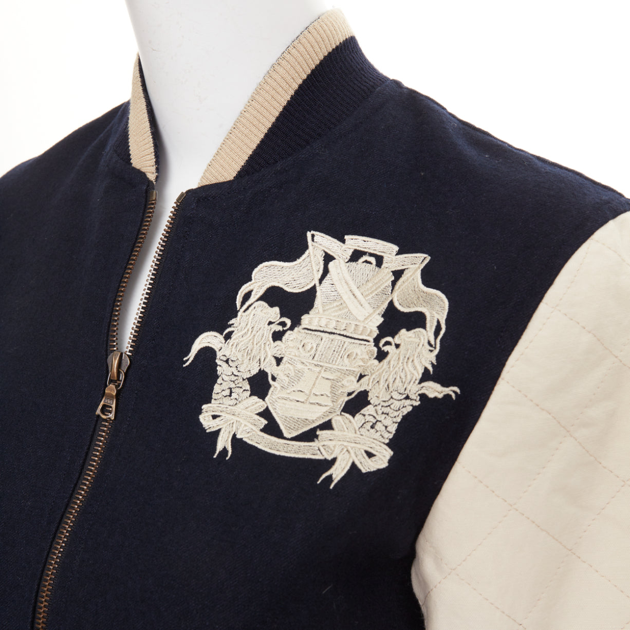 Women's Dries Van Noten embroidered linen wool bomber jacket