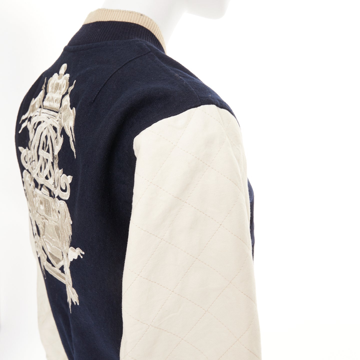 Women's Dries Van Noten embroidered linen wool bomber jacket