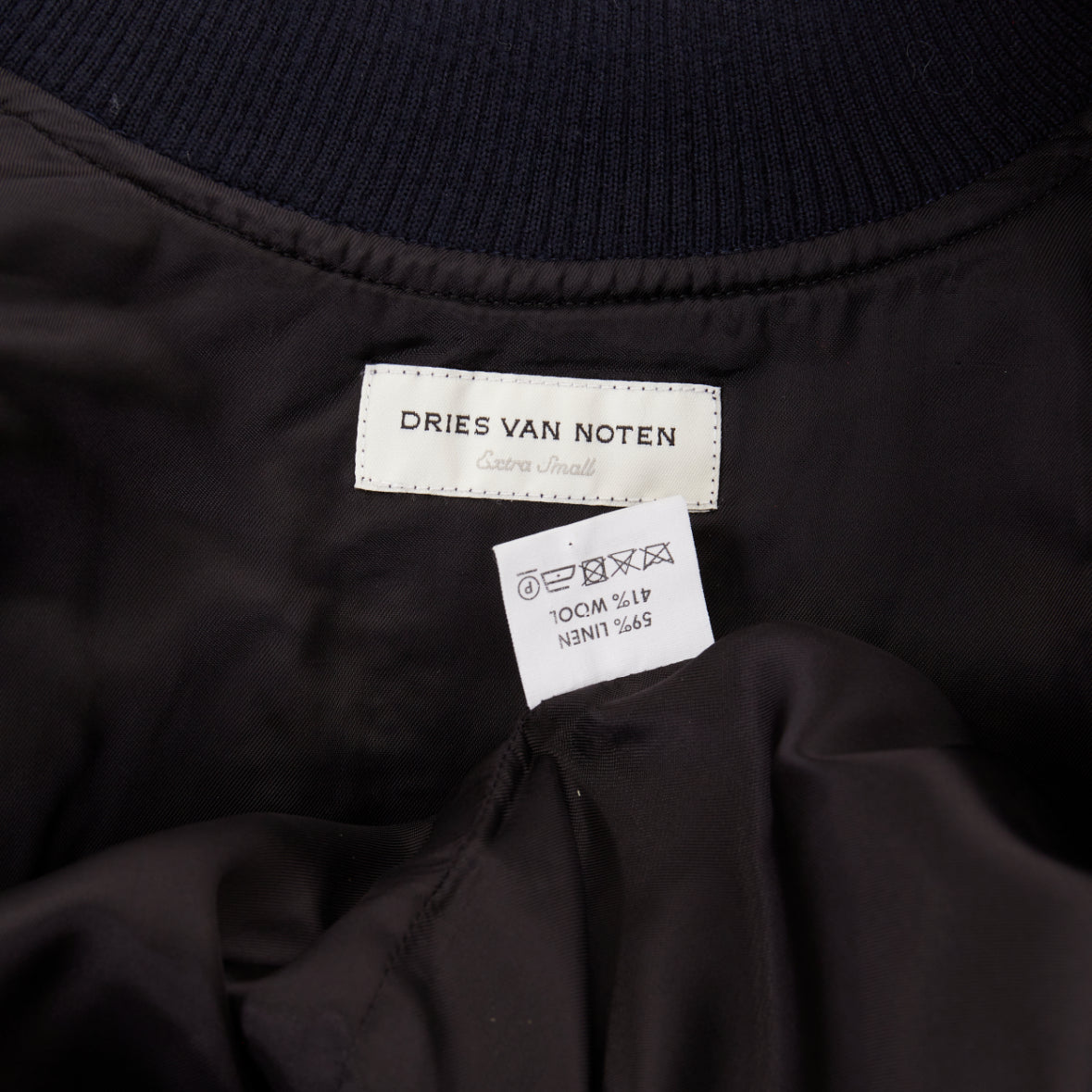 Women's Dries Van Noten embroidered linen wool bomber jacket
