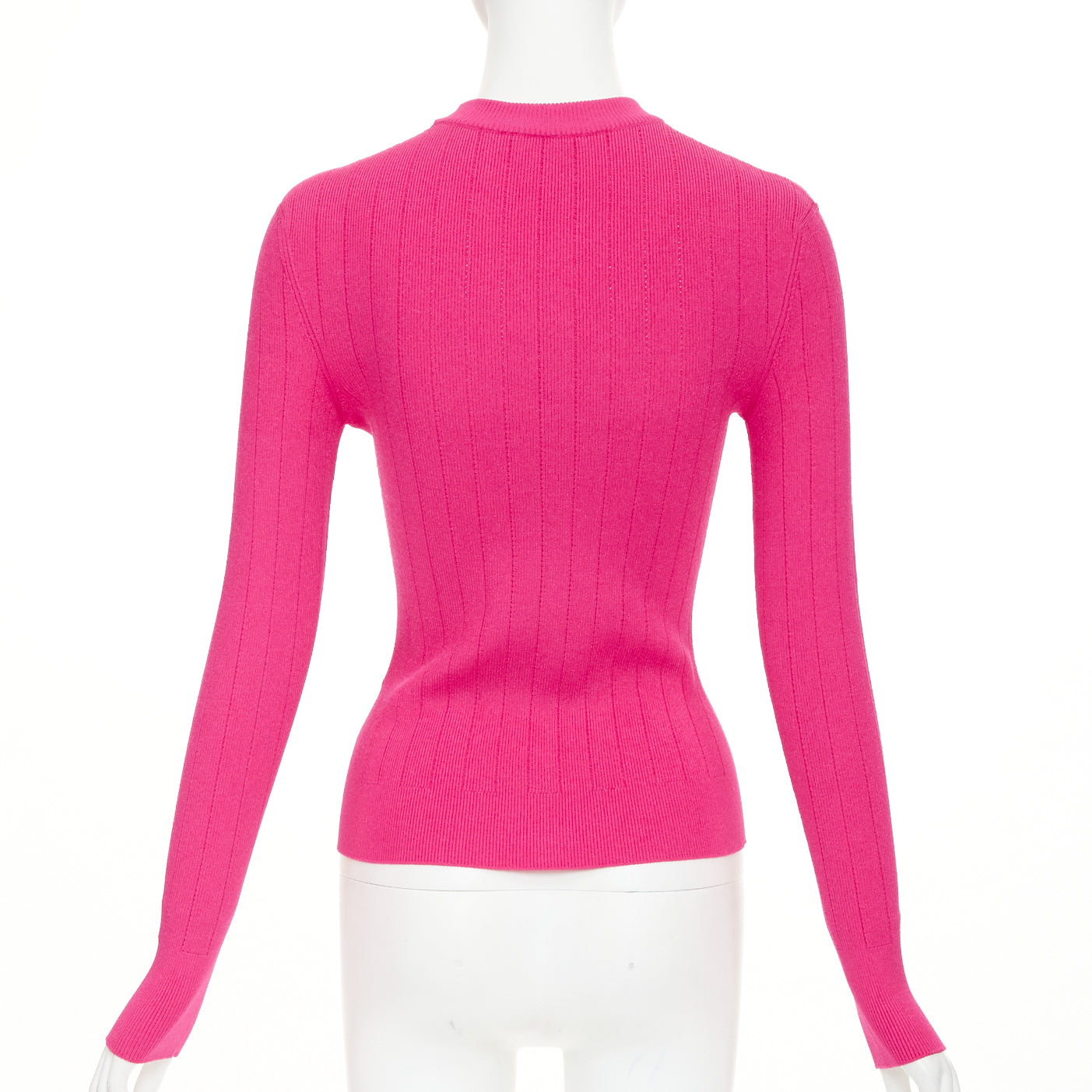 Women's Balmain ribbed crew pullover sweater