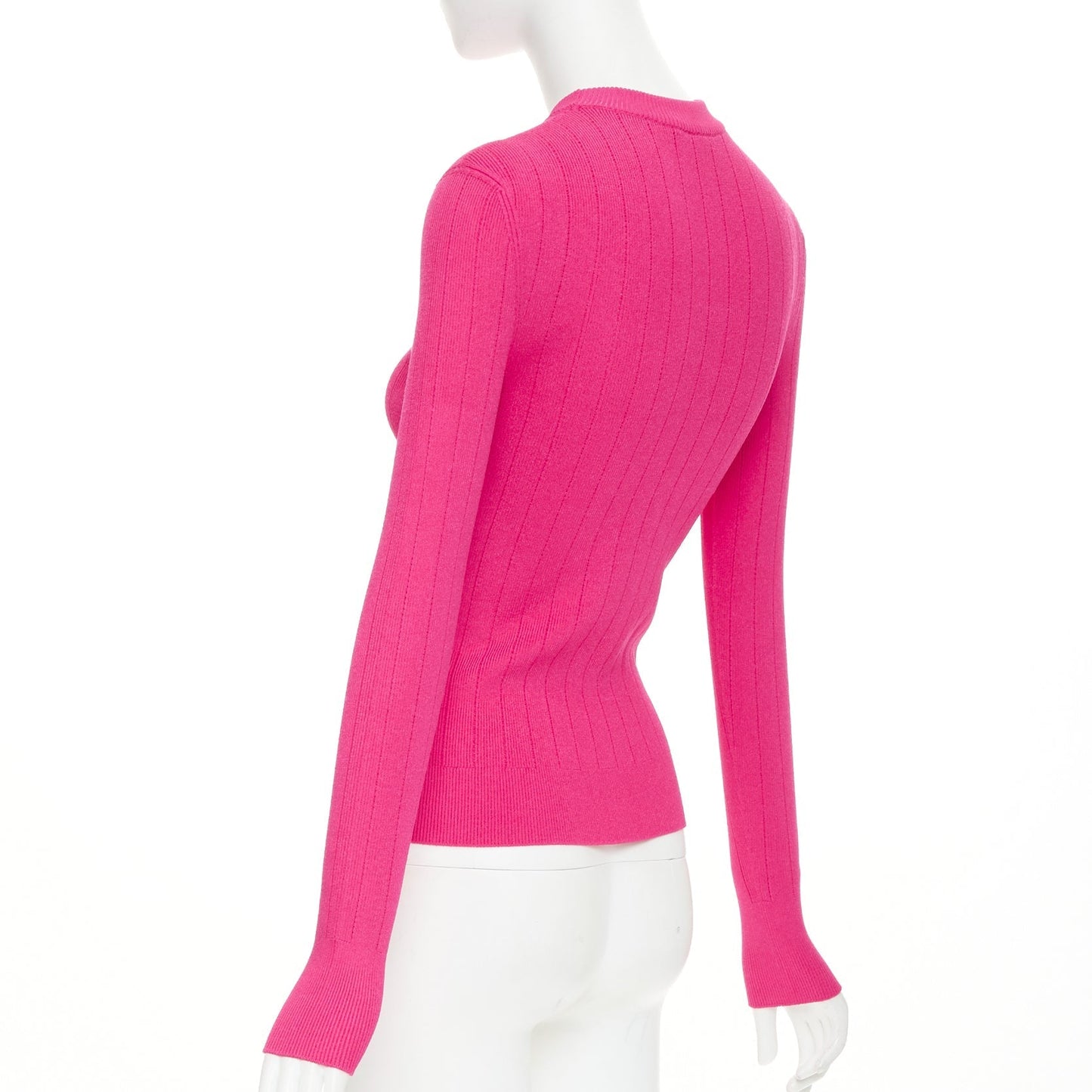 Women's Balmain ribbed crew pullover sweater