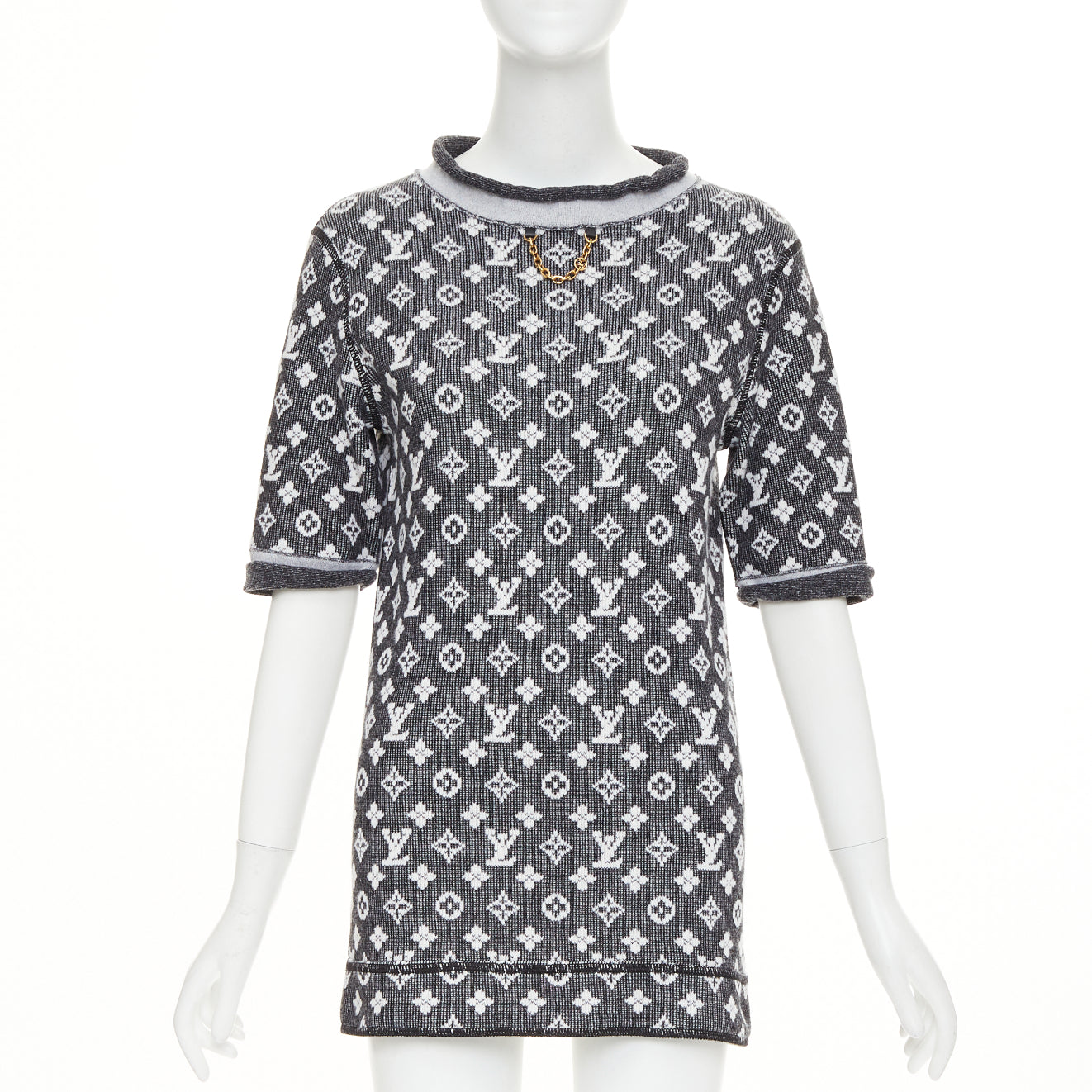 Women's Louis Vuitton monogram chain collar mini dress