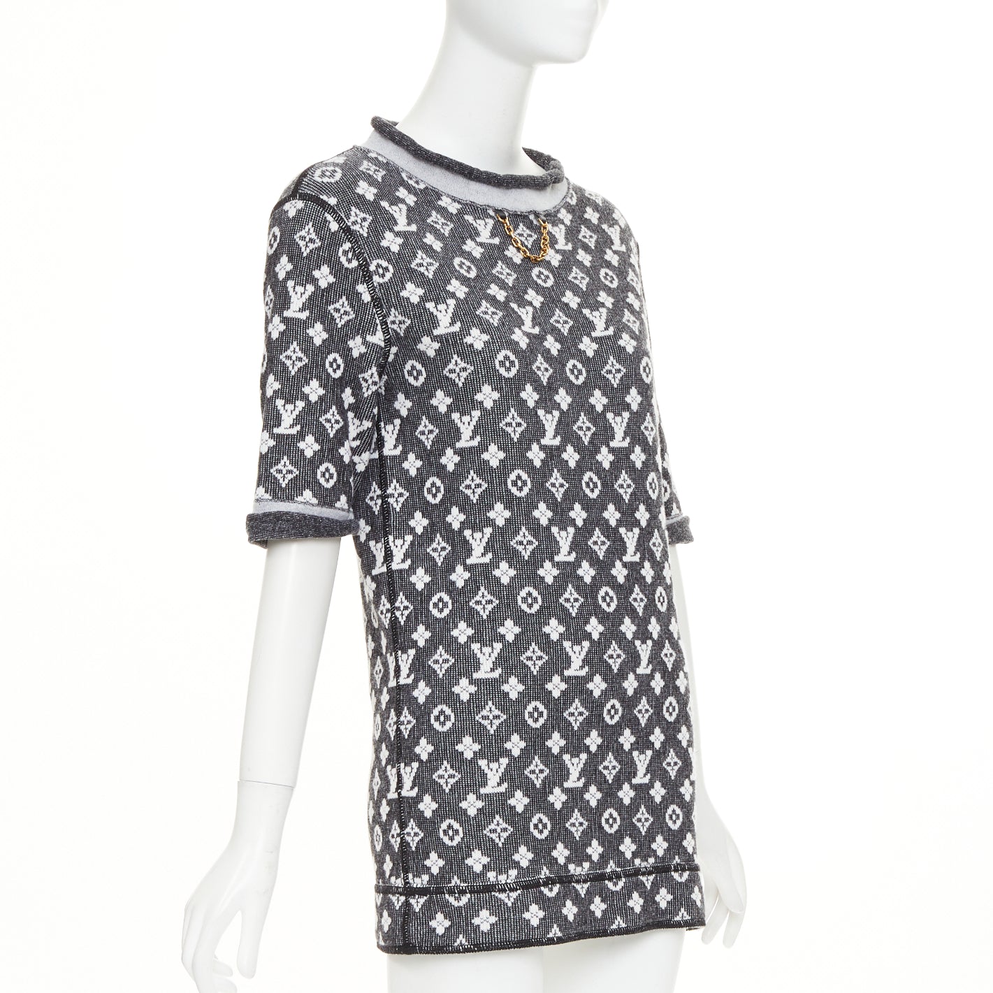 Women's Louis Vuitton monogram chain collar mini dress