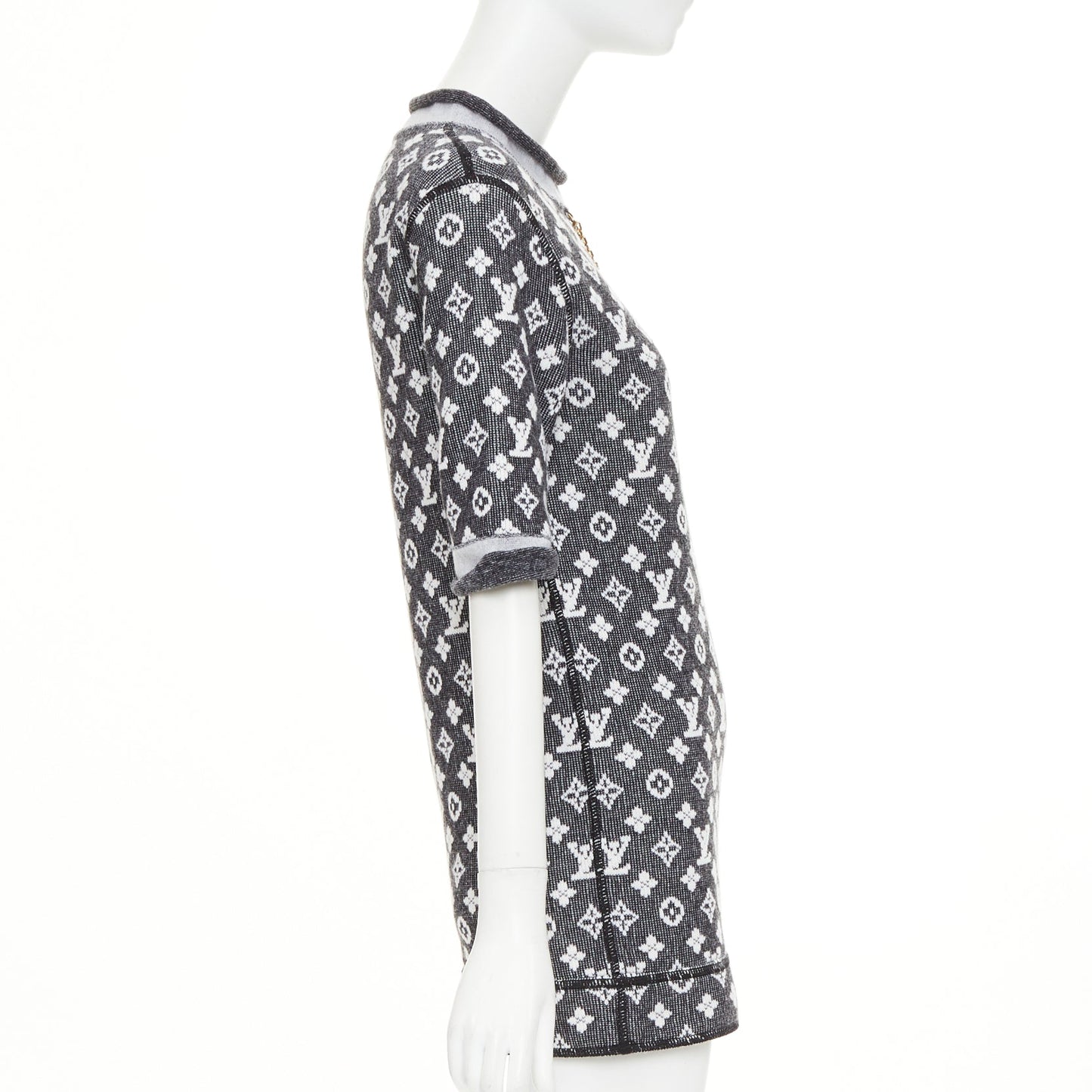 Women's Louis Vuitton monogram chain collar mini dress