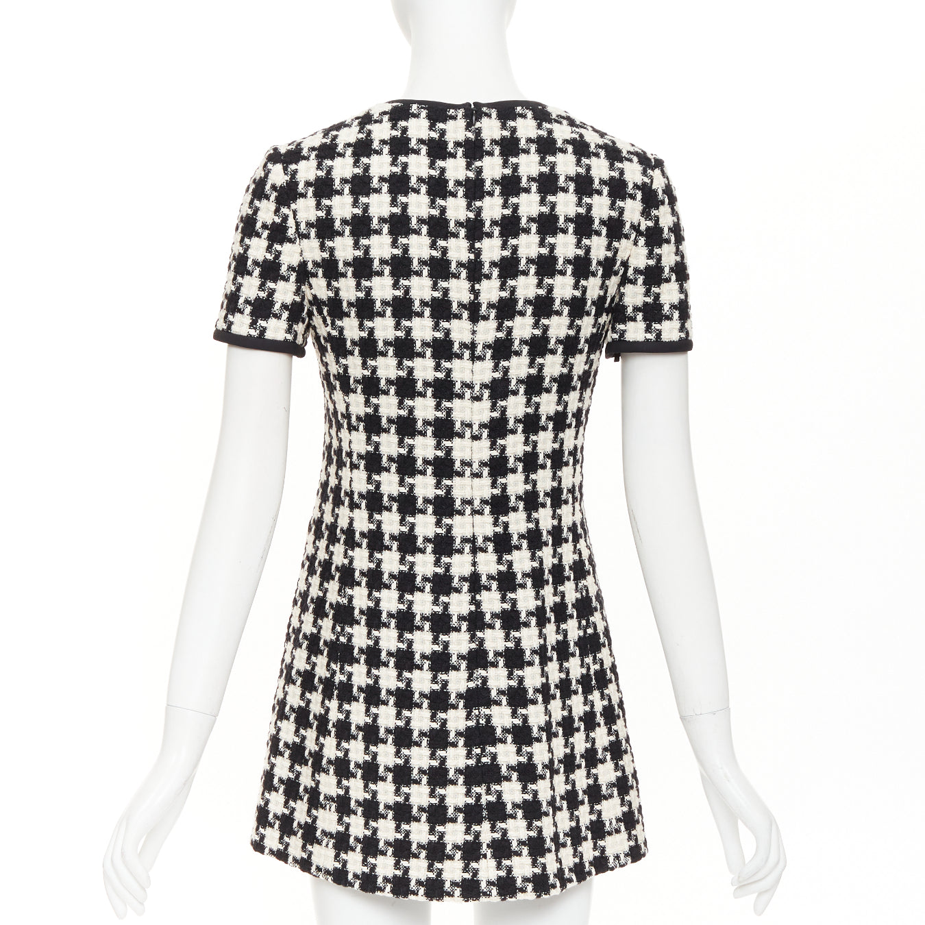 Women's Valentino houndstooth tweed cutout bow mini dress