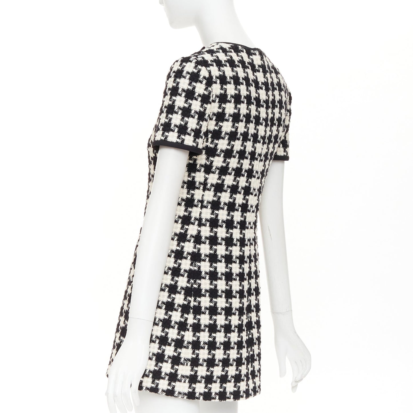 Women's Valentino houndstooth tweed cutout bow mini dress