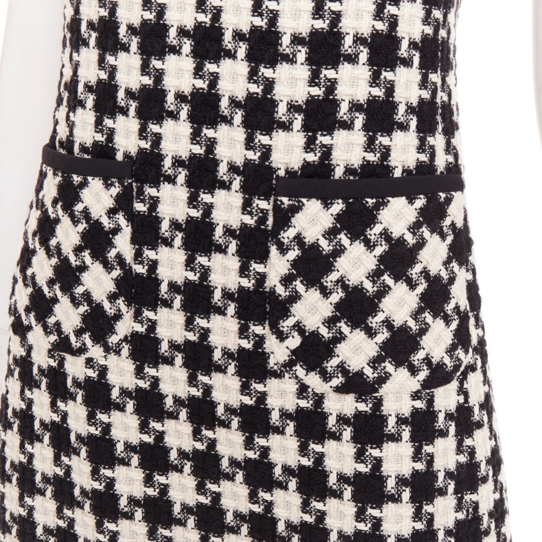 Women's Valentino houndstooth tweed cutout bow mini dress
