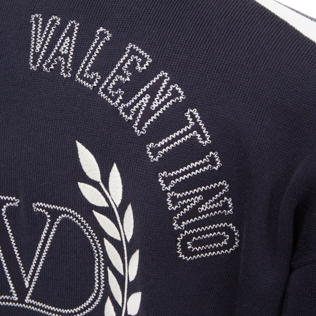 Women's Valentino logo embroidered varsity cardigan