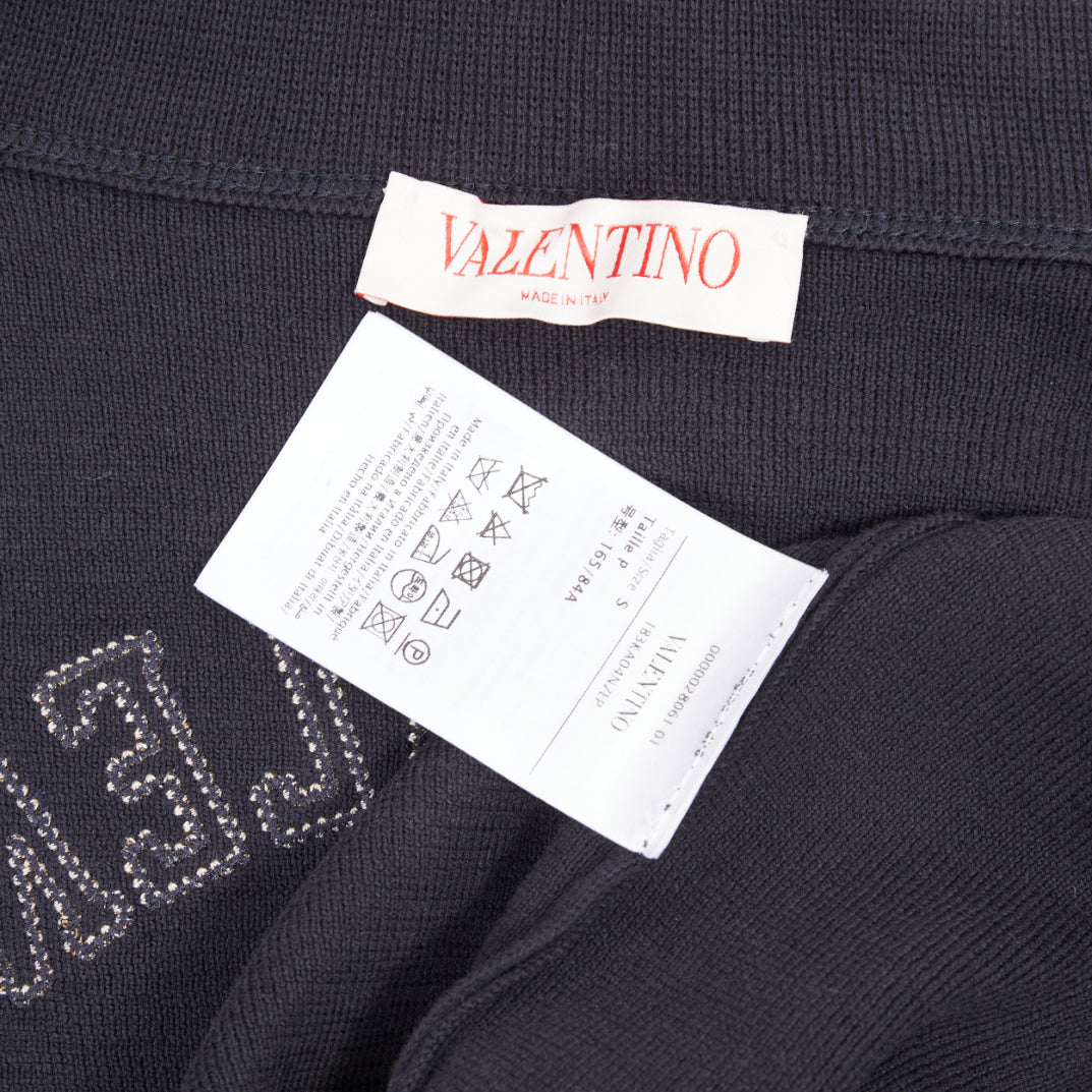 Women's Valentino logo embroidered varsity cardigan