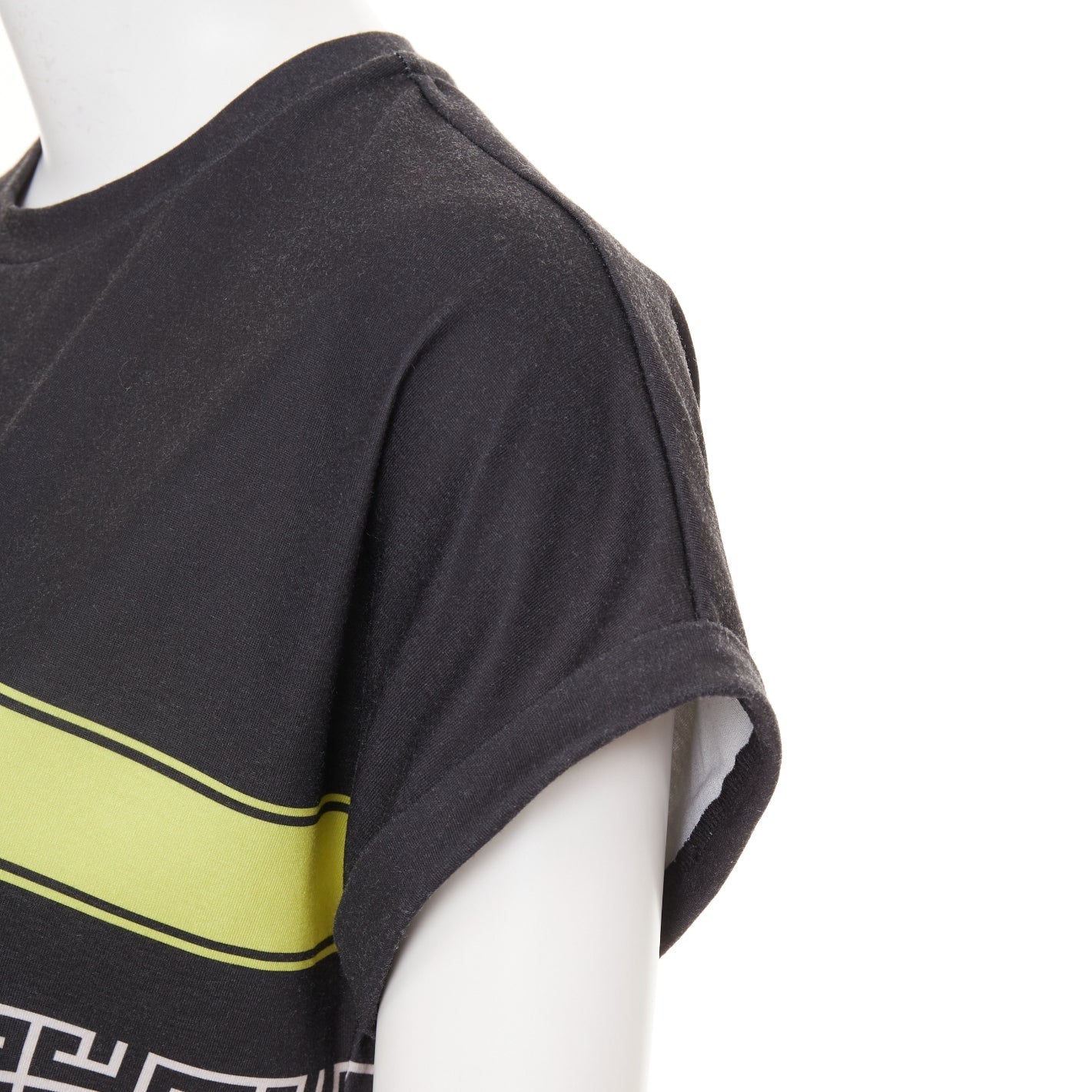 Women's Balmain logo graphic printed rolled sleeves tshirt