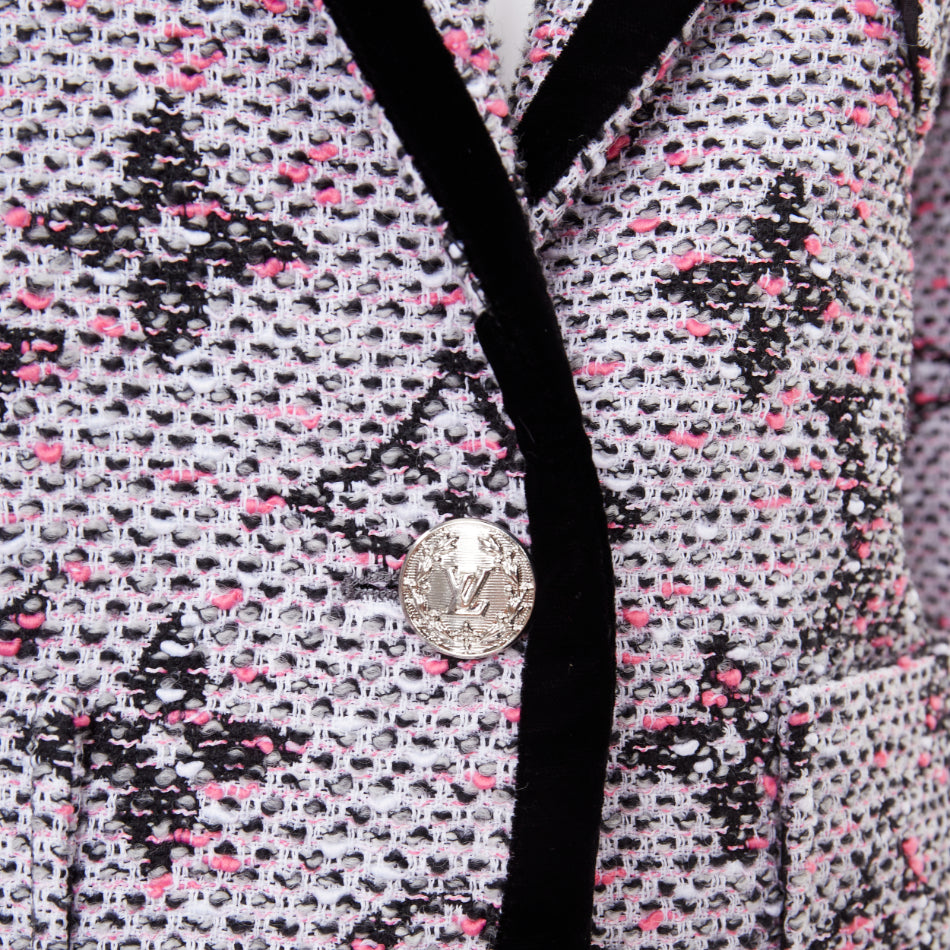 Women's Louis Vuitton Monogram Preppy velvet trim blazer