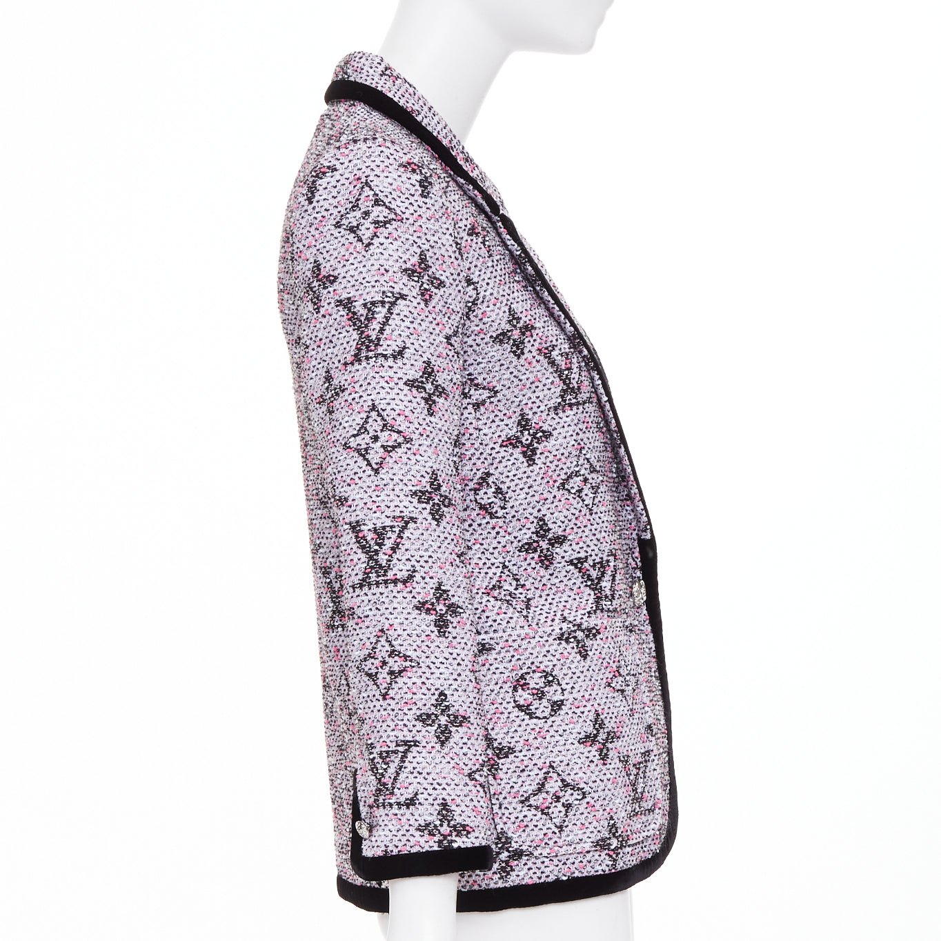 Women's Louis Vuitton Monogram Preppy velvet trim blazer