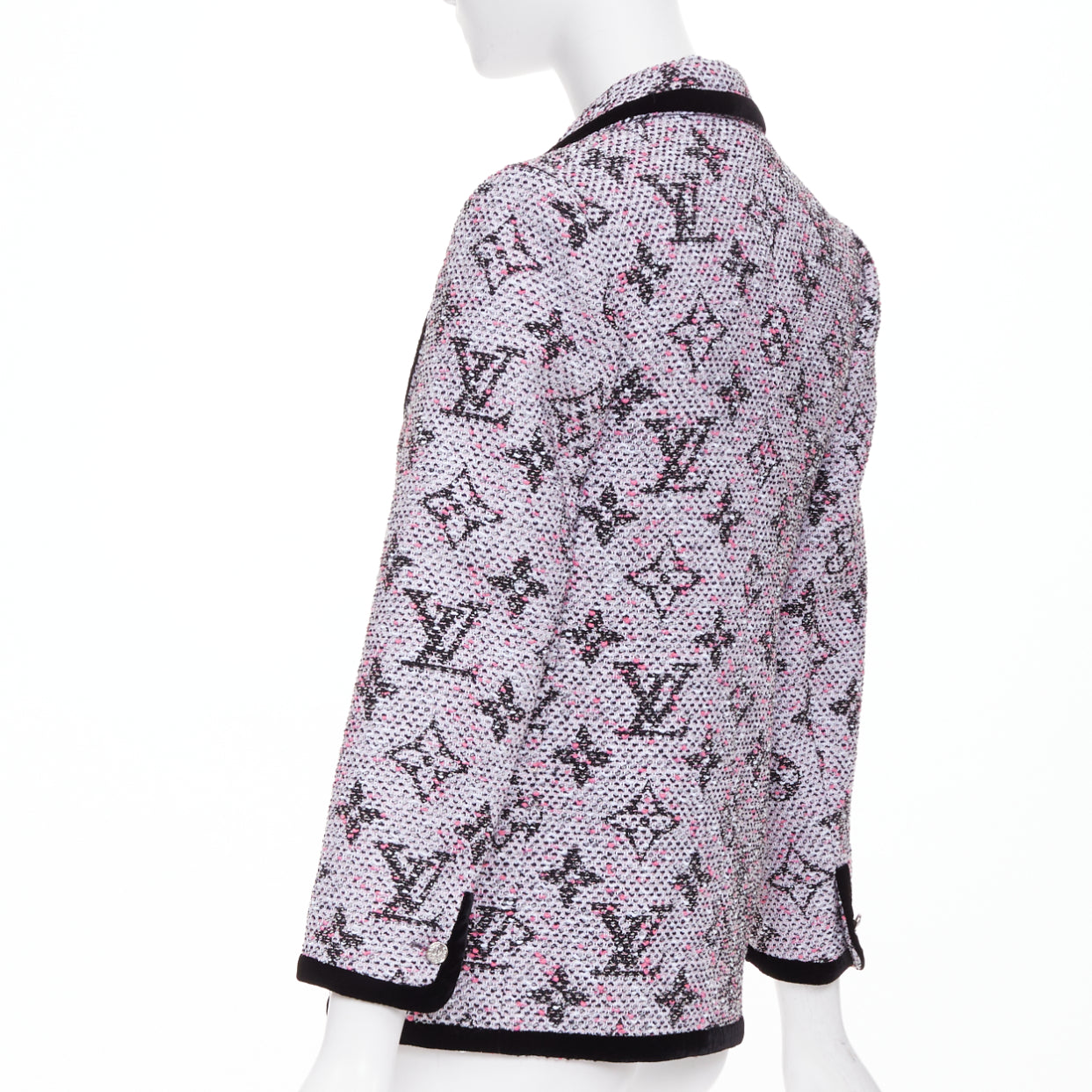 Women's Louis Vuitton Monogram Preppy velvet trim blazer