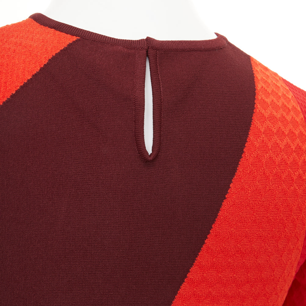 Women's Alexander McQueen colorblock short sleeve crop knit top