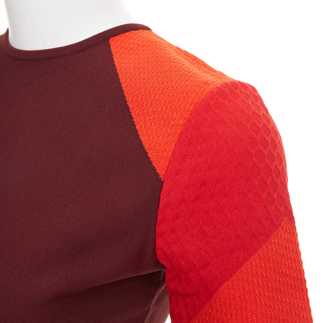 Women's Alexander McQueen colorblock short sleeve crop knit top