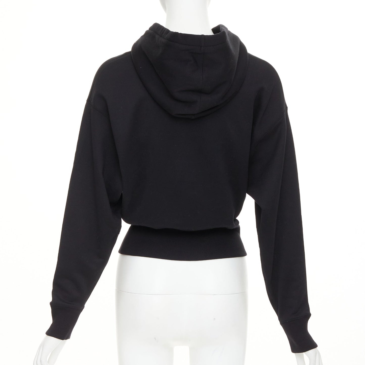Women's Valentino cotton blend logo sequin cropped hoodie