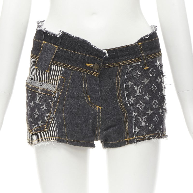 Women's Louis Vuitton monogram jacquard patchwork shorts