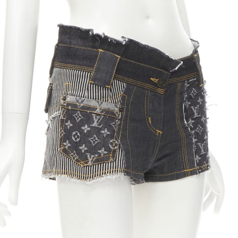 Women's Louis Vuitton monogram jacquard patchwork shorts