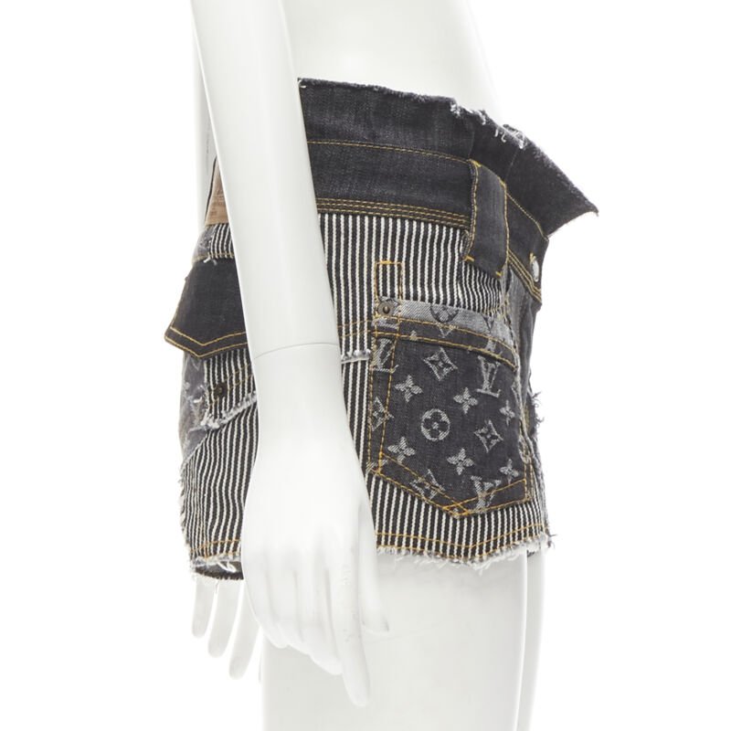 Women's Louis Vuitton monogram jacquard patchwork shorts