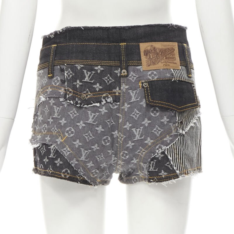 Women's Louis Vuitton monogram jacquard patchwork shorts