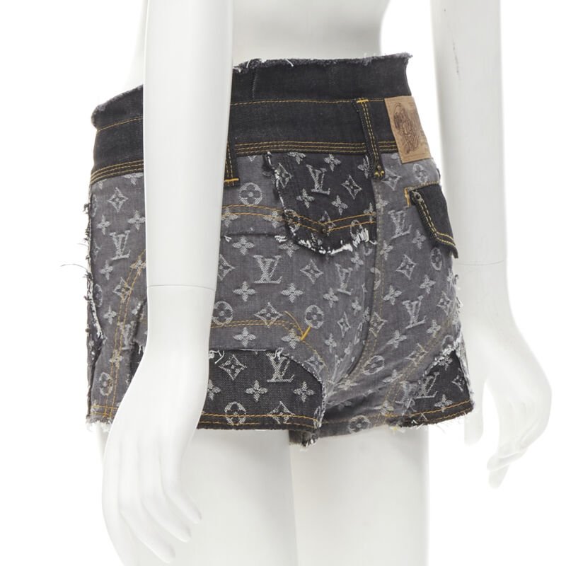 Women's Louis Vuitton monogram jacquard patchwork shorts